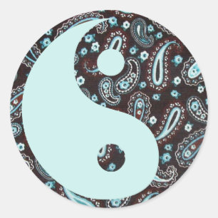 Rond Paisley Dreams Yin et Yang Sticker