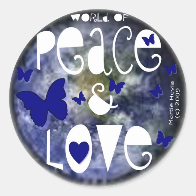 Rond Paix et Amour - Sticker (Devant)