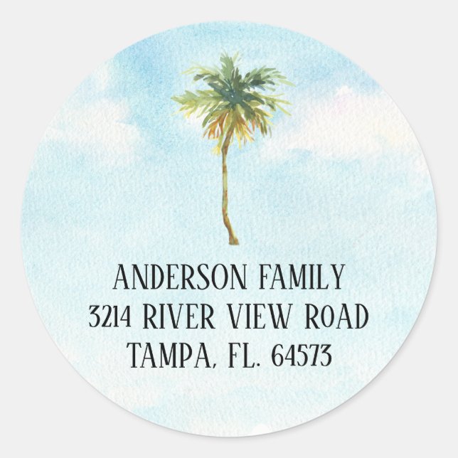 Rond Palm Tree - Nous avons déplacé un nouveau Sticker  (Devant)