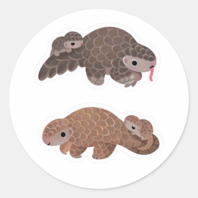 Rond Pangolins - Sticker noir (Devant)