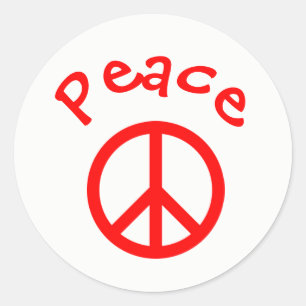 Rond Panneau Paix, Amour, Joie Paix - Sticker Cercle