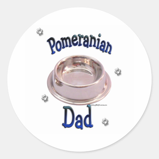 Rond Papa Poméranien - Sticker (Devant)