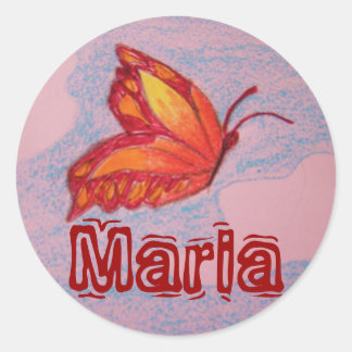 Rond papillon, Maria sticker