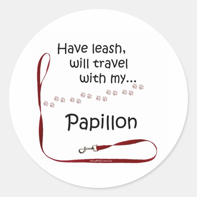 Rond Papillon Travel Leash - Sticker (Devant)