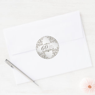 Rond Parties scintillant 60e Sticker pour l'anniversair