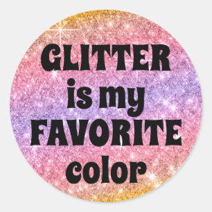 Rond Parties scintillant est mon sticker couleur rose m