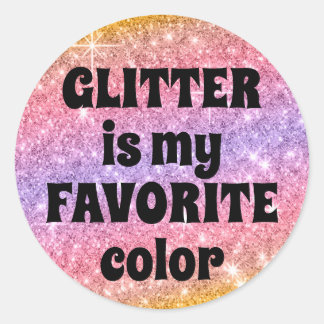 Rond Parties scintillant est mon sticker couleur rose m