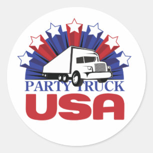 Rond Party Truck USA : Le Sticker