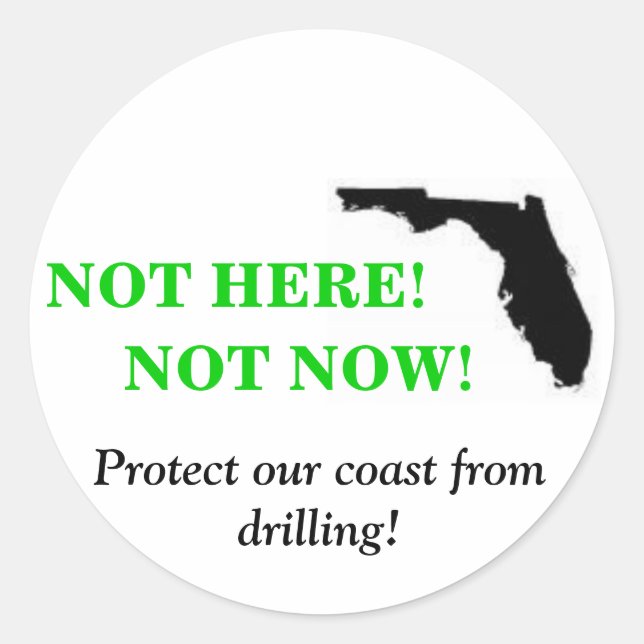 Rond Pas ici Sticker pas maintenant (Devant)