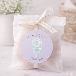 Rond Pastel Fairytale Sweet Treat Favor Sticker