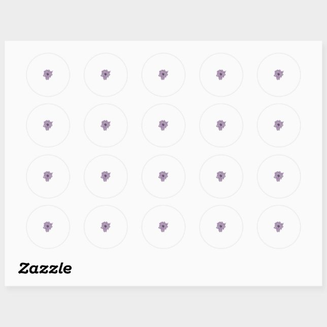 Rond Pastel Purple, Amethyst Sticker artificiel fumée (Feuille)