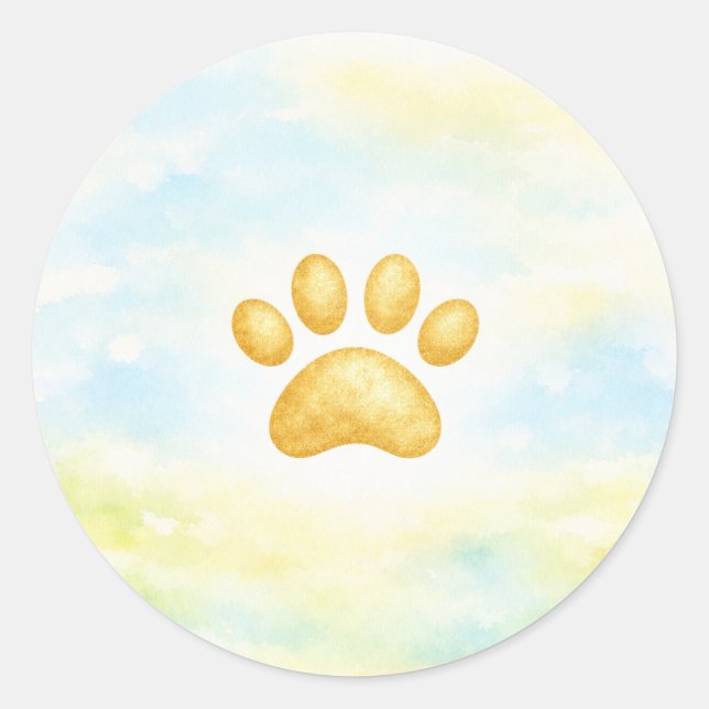 Rond Paw Print Sticker (Devant)