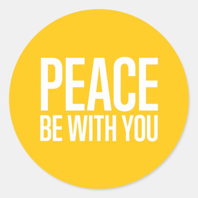 Rond Peace Be With You Sticker (Devant)