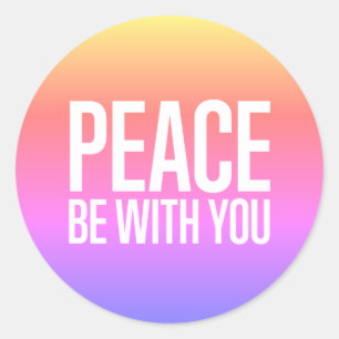 Rond Peace Be With You Sunset Sticker