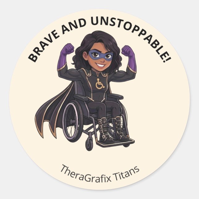 Rond Pediatric Therapy Superhero Reward Sticker (Devant)