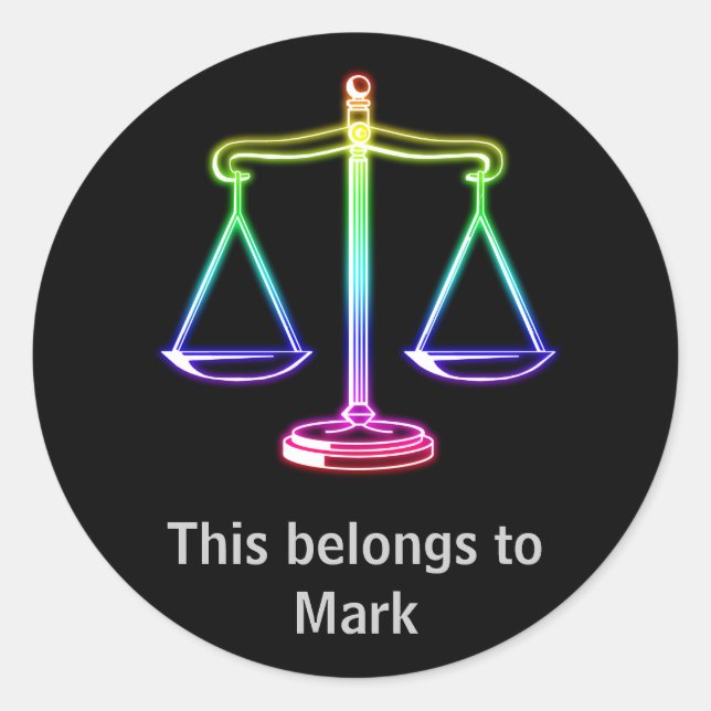 Rond Pensez à la justice - Droit sticker (Devant)