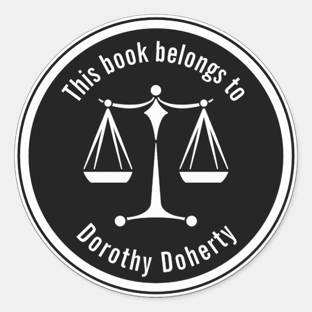 Rond Pensez à la justice - Droit sticker (Devant)