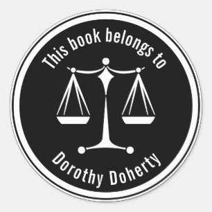 Rond Pensez à la justice - Droit sticker