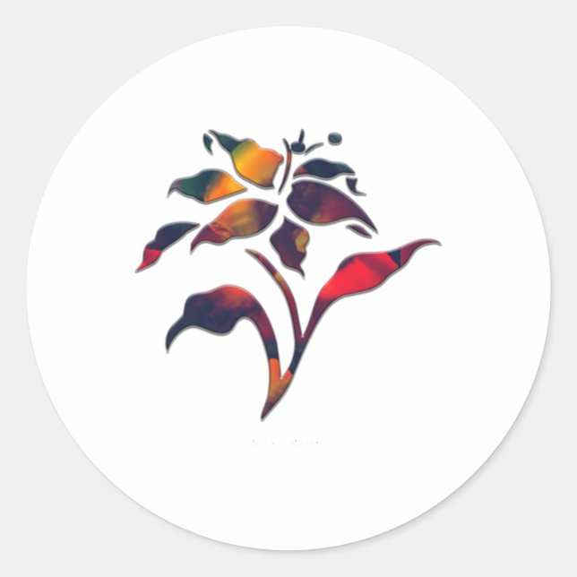Rond Pepper Flowers Trois Sticker (Devant)