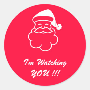 Rond Père Noël vous regarde Sticker