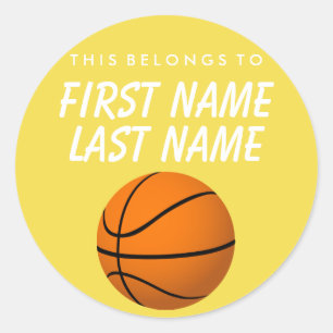 Rond Personnalisé Cela Appartient À Sticker - Basketbal