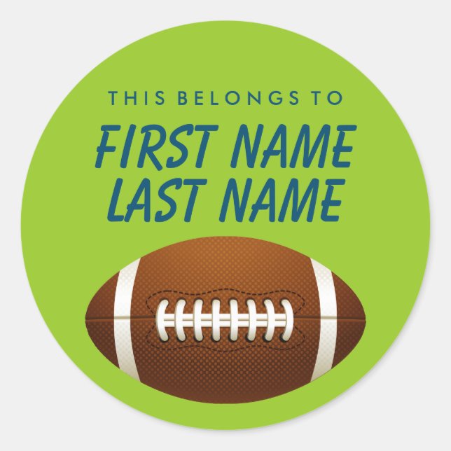 Rond Personnalisé Cela Appartient À Sticker - Football (Devant)