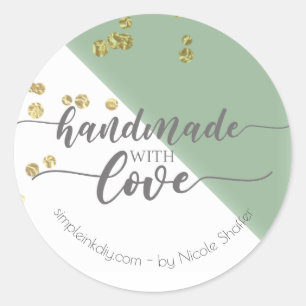 Rond Petite entreprise Sticker pour emballage simple Pa