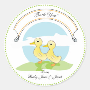 Rond Petits colliers   Sticker Twins Baby Favor