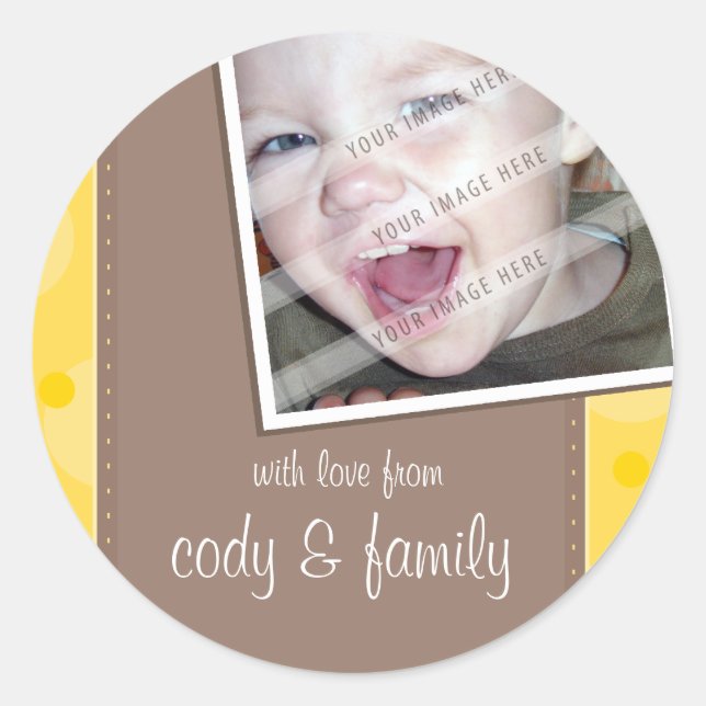 Rond PHOTO STICKER :: tacheté tacheté 4 (Devant)