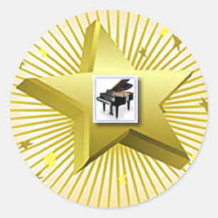 Rond Piano Bears Musical Storybook Sticker