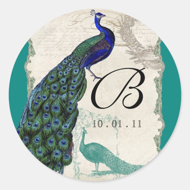 Rond Pic vintage 5 - Sceau Mariage ou Sticker (Devant)