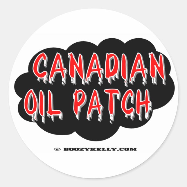 Rond Pile pétrolière canadienne, Sticker pour champs pé (Devant)
