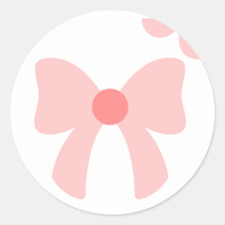 Rond Pink Bow Aesthetic Sticker