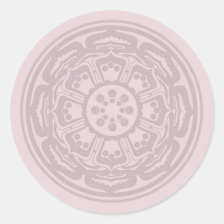 Rond pink_lotus - Lg. Sticker