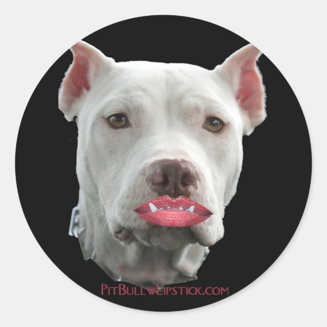 Rond Pit Bull avec Sticker en bâton (Devant)