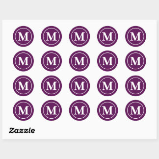 Rond Plum Perfection - Sticker Monogramme personnalisab