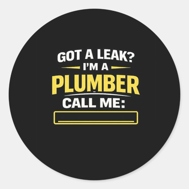 Rond Plumber Advertising Sticker (Devant)