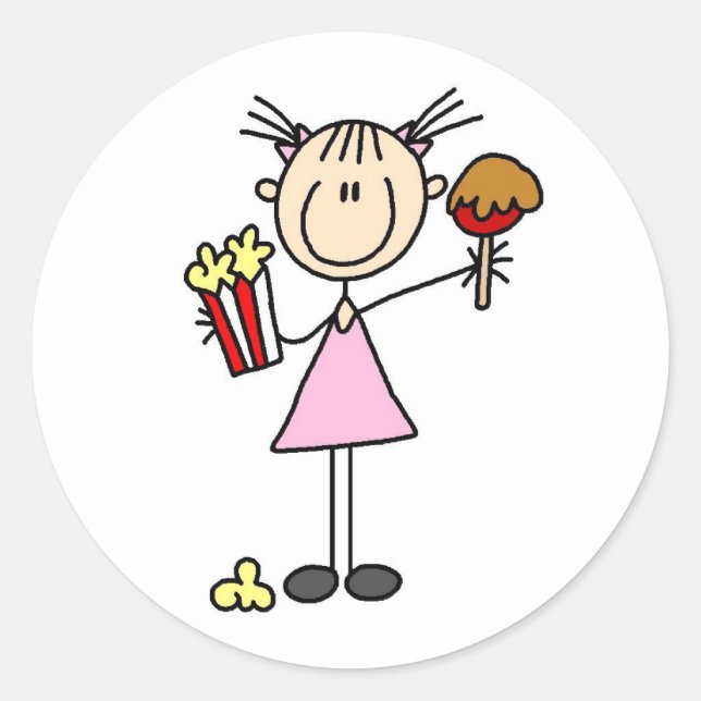 Rond Pomme Popcorn Et Caramel Au Sticker Fair (Devant)
