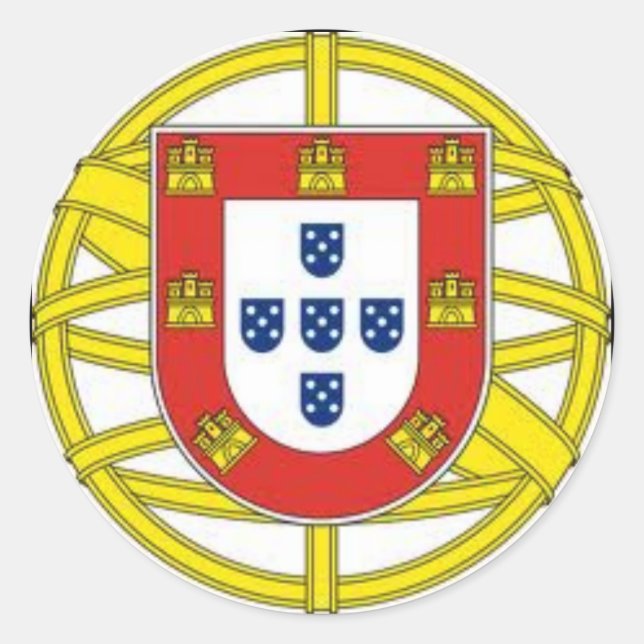 Rond Portugal* Globe Sticker Escudo Portugues Aesivo (Devant)