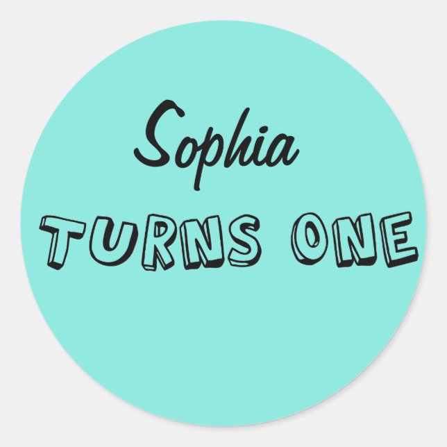 Rond Première fête d'anniversaire et Sticker préféré (Devant)