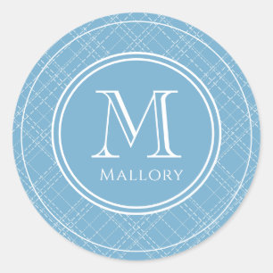 Rond Prénom et Sticker d'ordinateur portable Monogram i