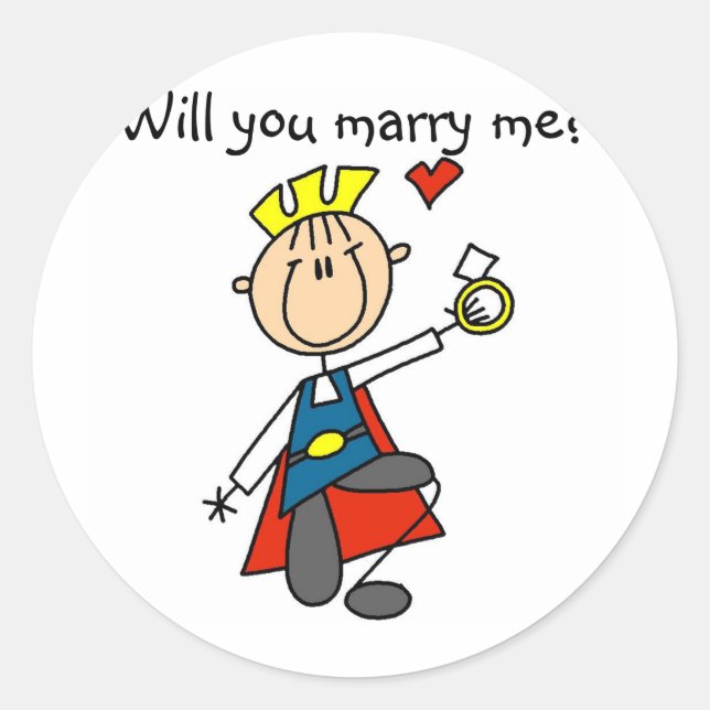 Rond Prince Charming Me Marry Sticker (Devant)