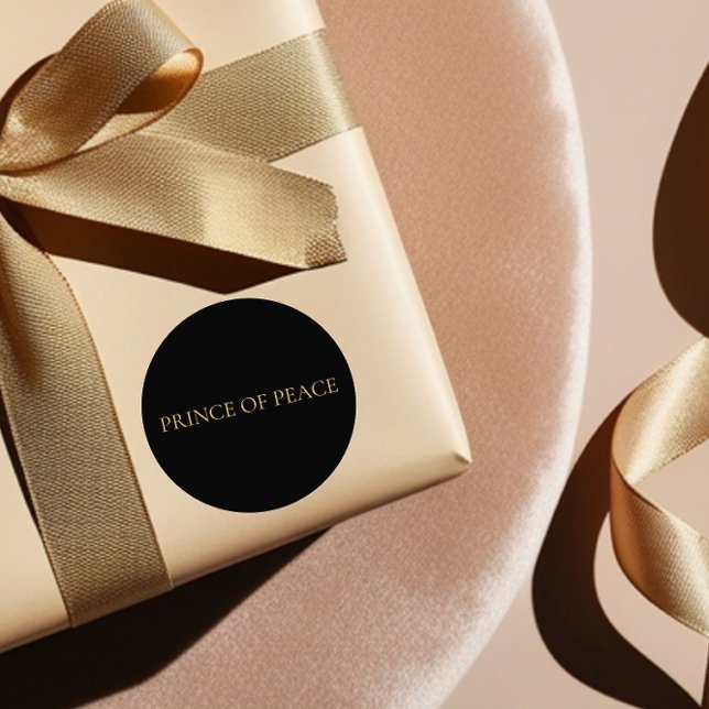 Rond PRINCE OF PEACE Gold Sticker –Christian Christmas (Créateur téléchargé)