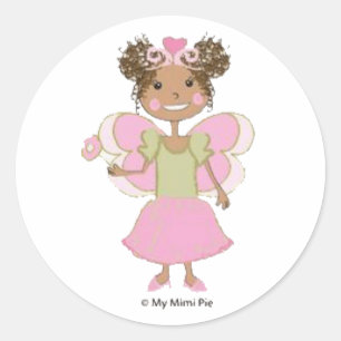 Rond Princesse féerique Sticker d'Afro-américain