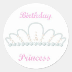 Rond Princesse Sticker d'anniversaire