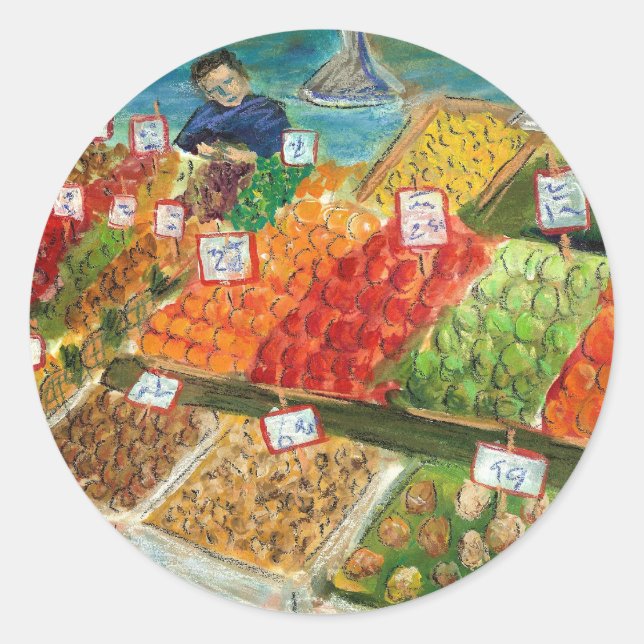 Rond Produire Sticker Vendeur (Pike Place Market Seattl (Devant)