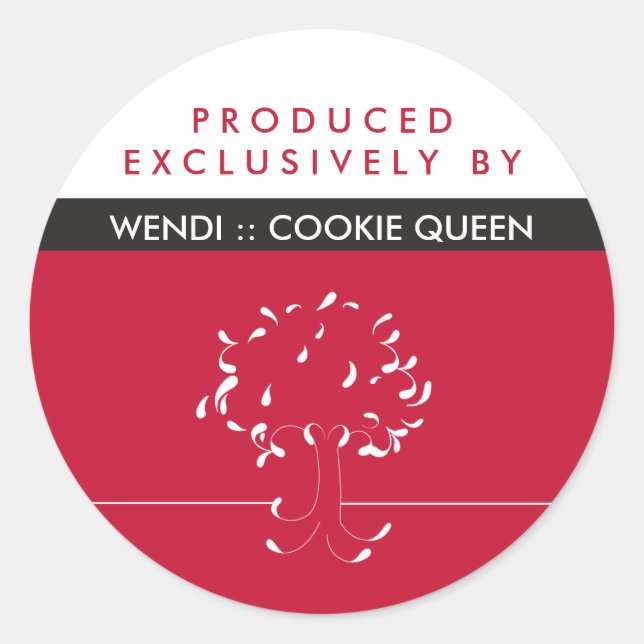 Rond Produit exclusivement par {your name} Sticker (Devant)