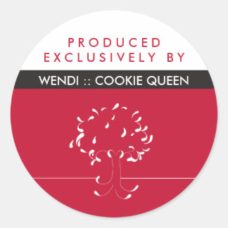 Rond Produit exclusivement par {your name} Sticker