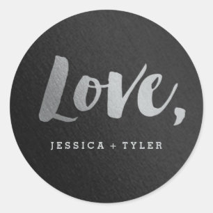 Rond Promesse éclatante Amour Mariage Favor Sticker