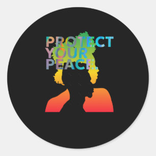 Rond Protégez votre Sticker Peace